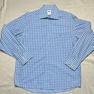 Lacoste Blue Checkered Men's Button Shirt